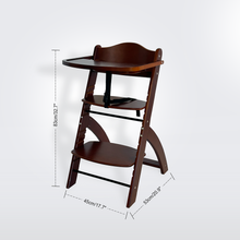 Load image into Gallery viewer, Wooden Adjustable High Chair
