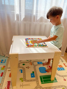 FRODE Wooden Table with Chairs Set for Children.